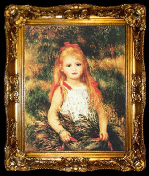 framed  Pierre Renoir Girl with Sheaf of Corn, ta009-2